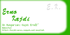 erno kajdi business card